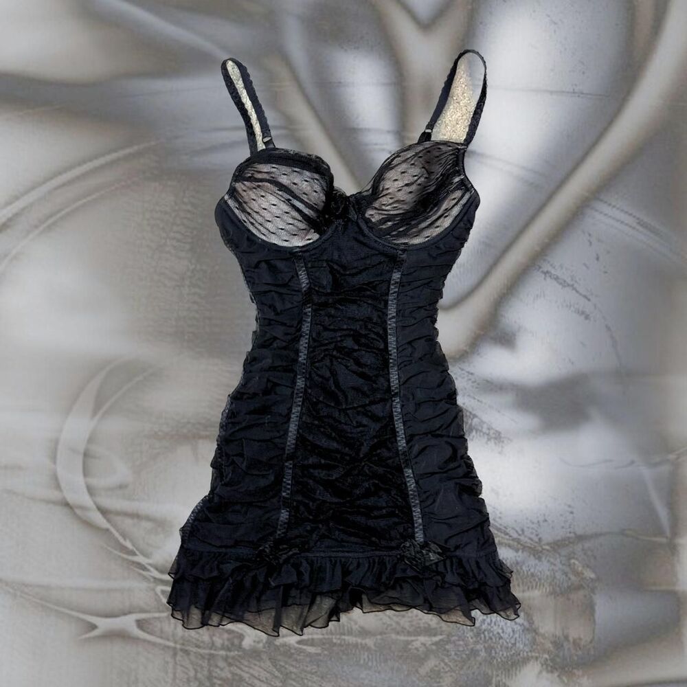 Victoria-s-secret Women's Black and Pink Dress